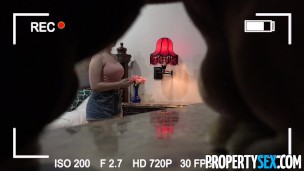 PropertySex – Tenant with big natural tits fucks her roommate