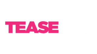 Colorful distorted 'PLEASE DO' text on black background